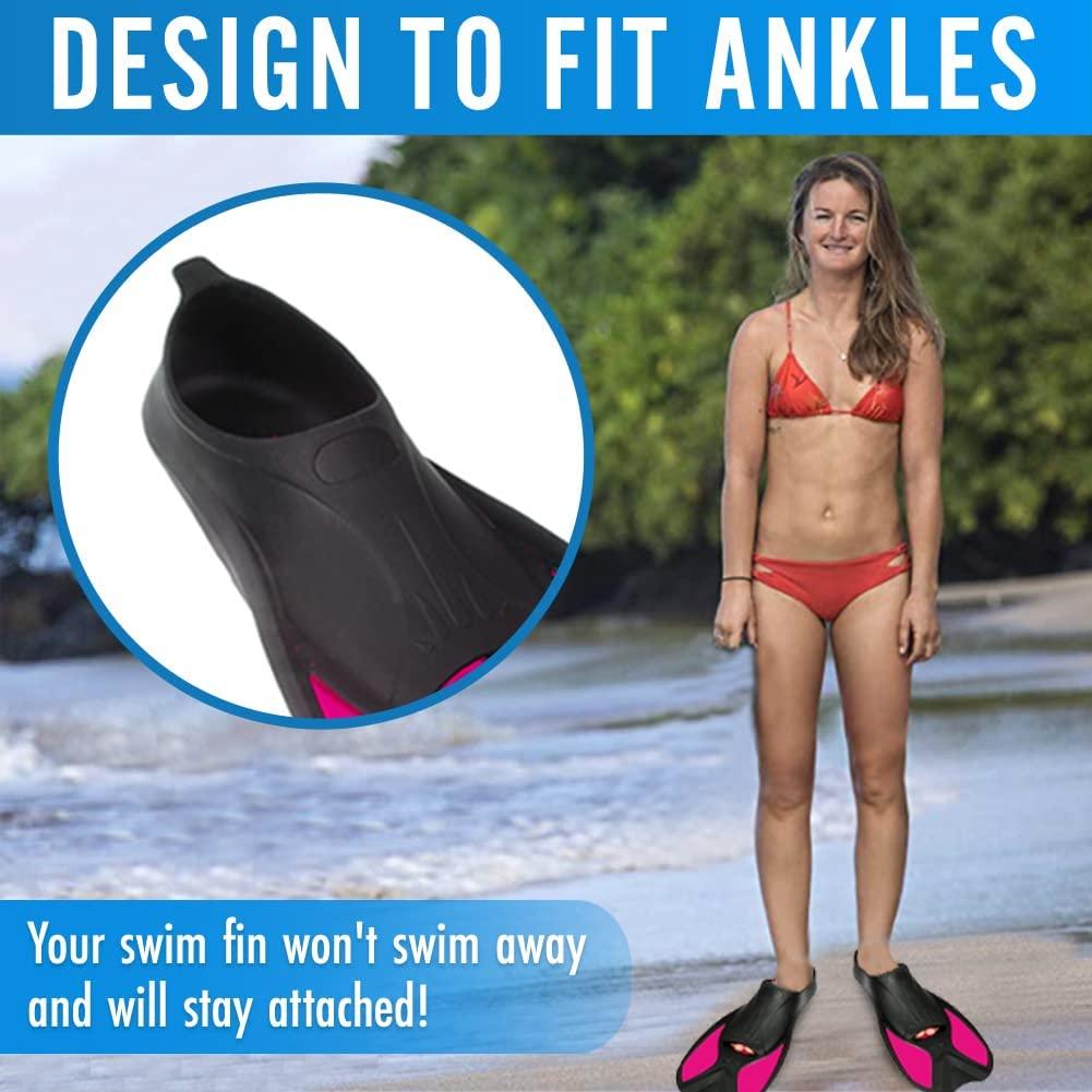 Comfecto Swimming Fins Short Floating Training Fins for Kids and Adults