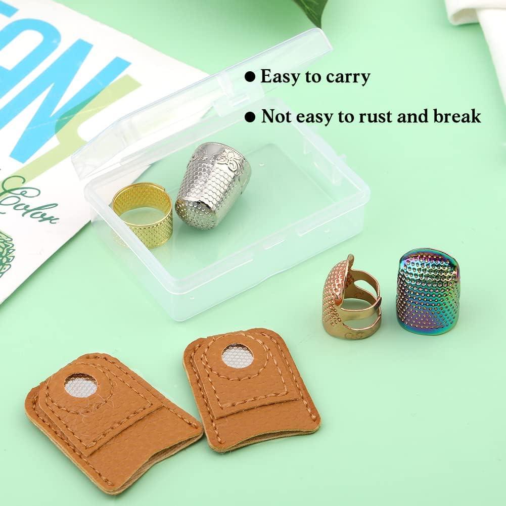 Metal Sewing Thimble Leather Thimbles for Hand Sewing Thimble Ring  Embroidery