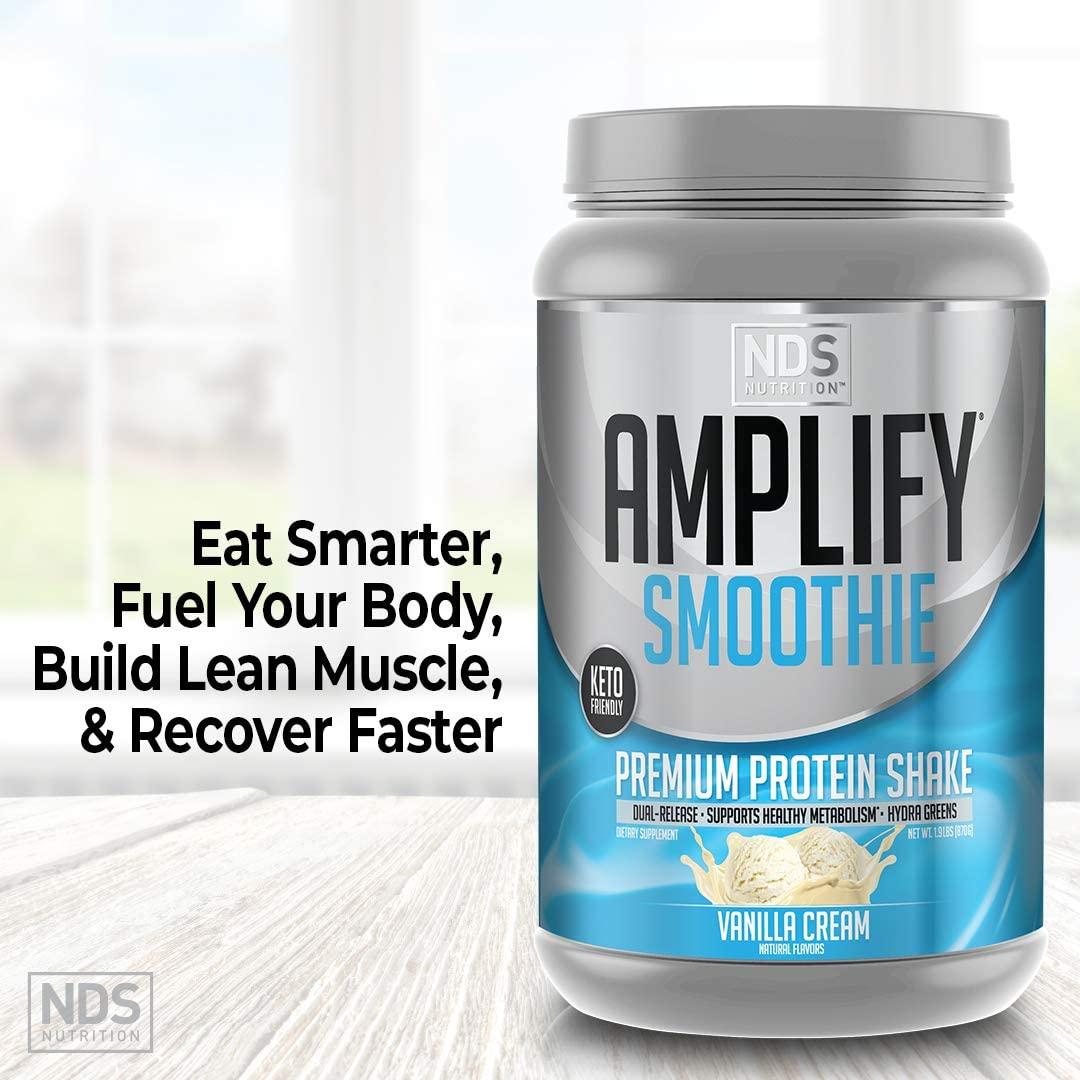 NDS Nutrition Amplify Smoothie Premium Whey Protein Powder Shake with