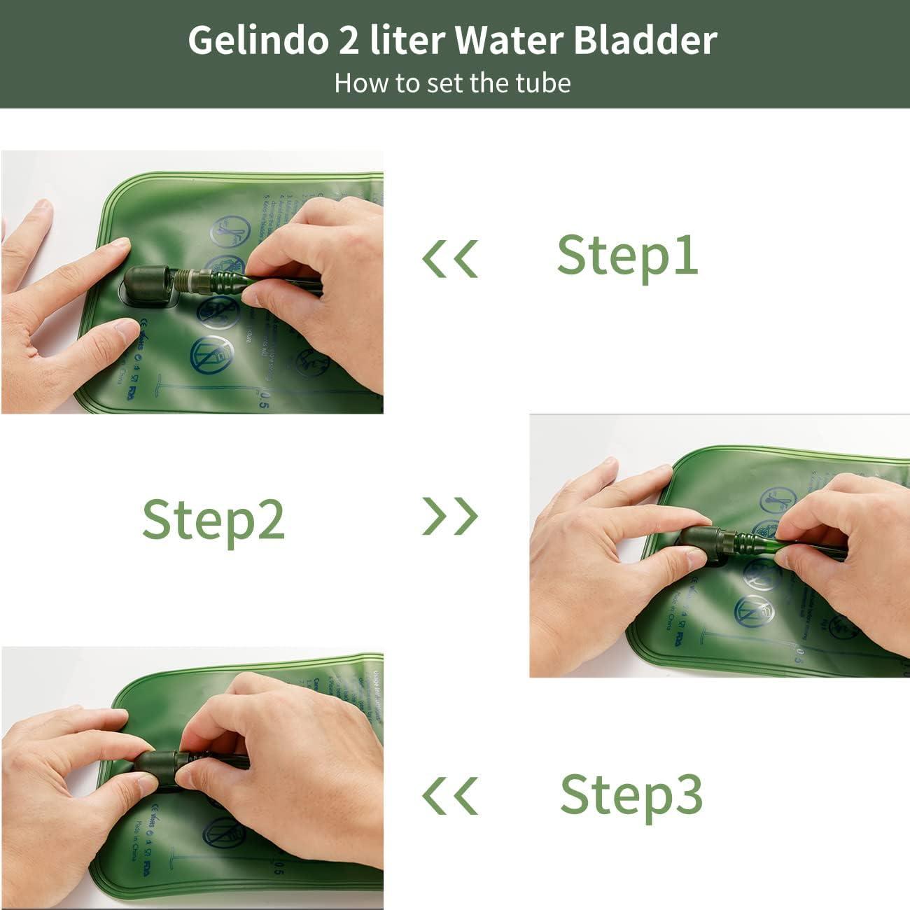 Gelindo Hydration Bladder 2 Liter Leakproof Water Reservoir BPA