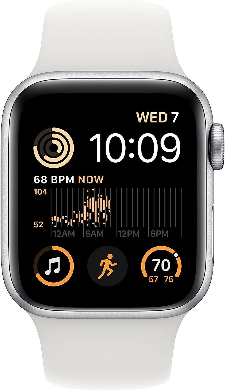 Apple Watch SE (2nd Gen) GPS 40mm Smart Watch w/Silver Aluminum