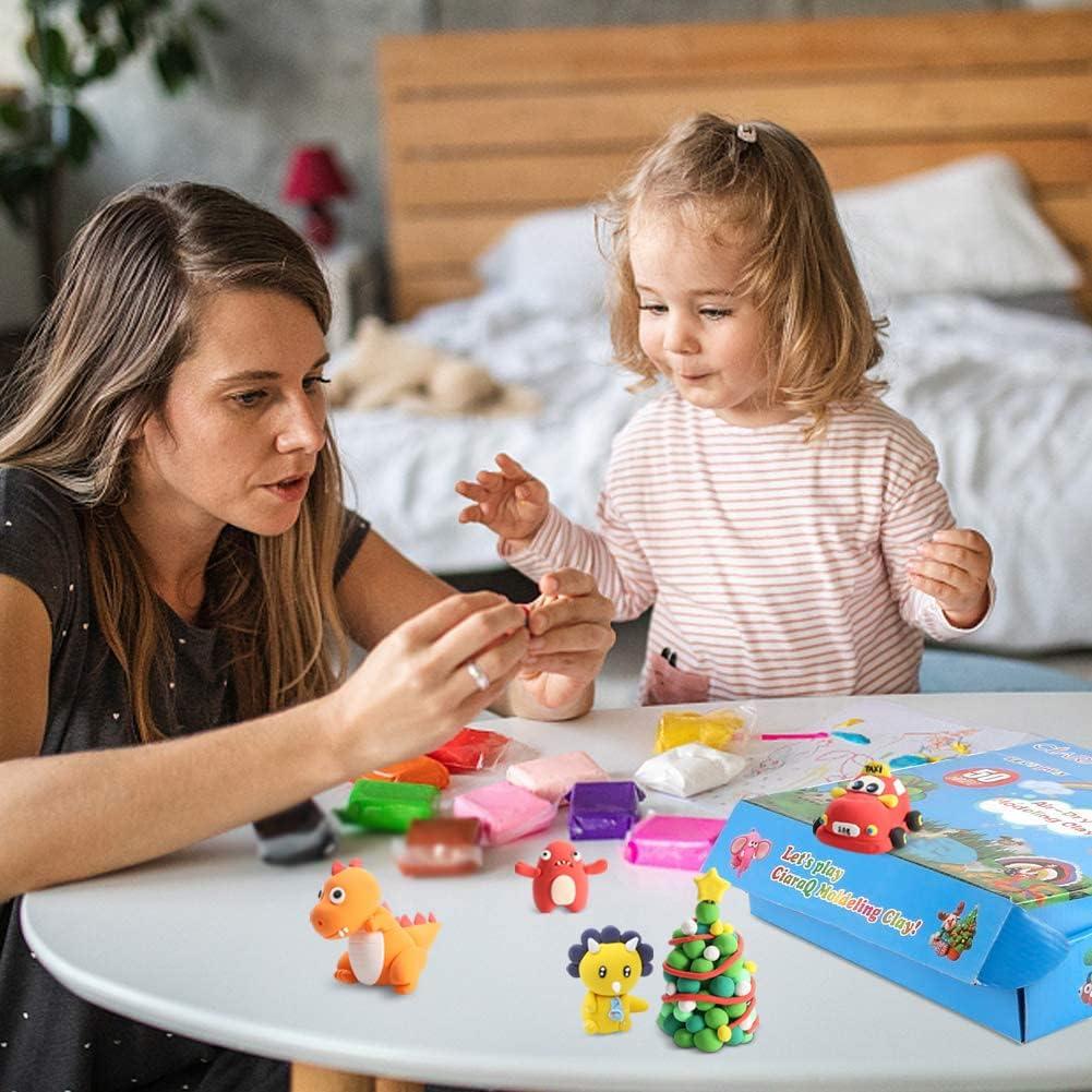 CiaraQ Modeling Clay Kit - 50 Colors Air Dry Ultra Light Clay Safe &  Non-Toxic Great Gift for Kids. A-50 Colors