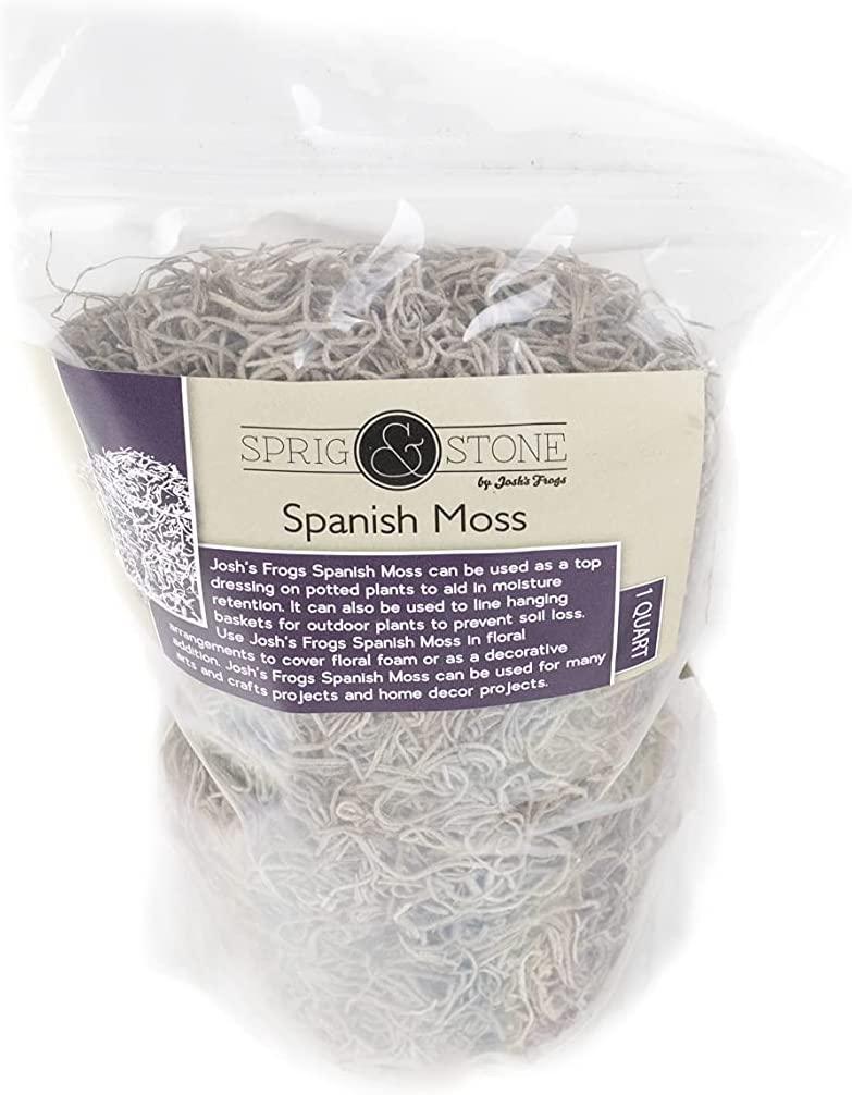 Josh's Frogs Sprig & Stone Spanish Moss (1 Quart)