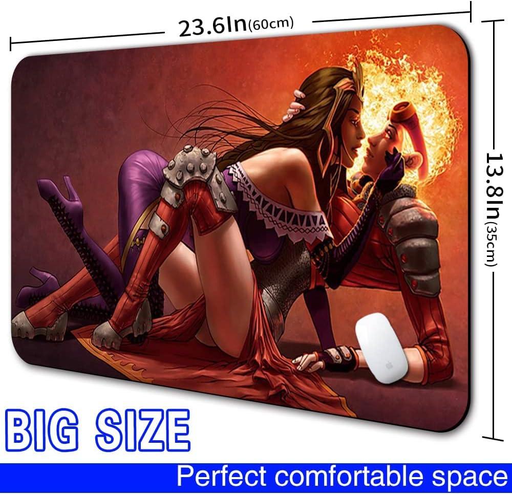 Liliana Vess and Chandra Board Game TCG Playmat | 23.6x13.8 inches | Compatible for TCG MTG | Free Bag Included Liliana Vess and Chandra Board Game TCG Playmat | 23.6x13.8 inches | Compatible for TCG MTG | Free Bag Included