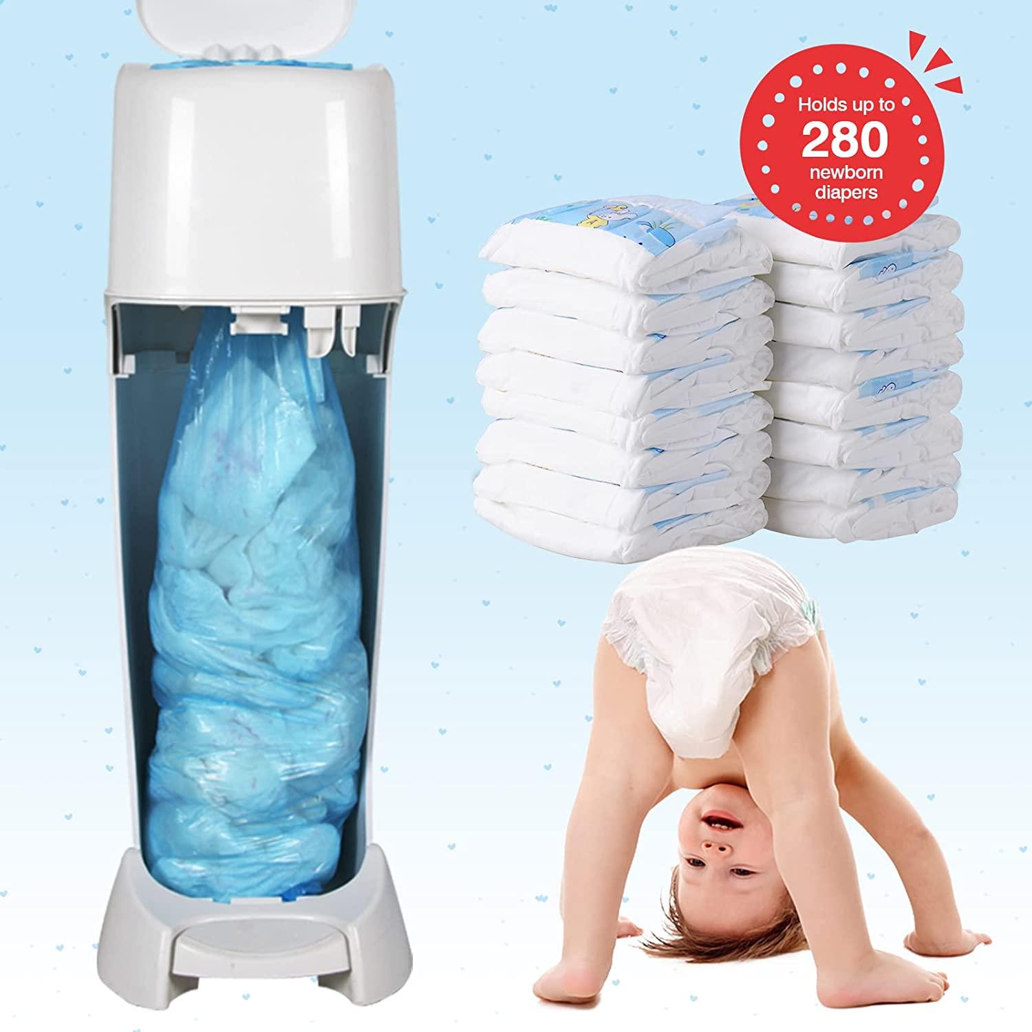 Diaper Pail Refill Bags Compatible with Diaper Pails, Enhanced Odor