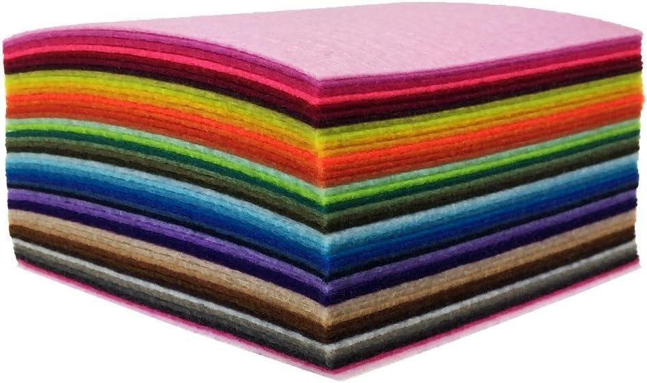 2MM Thick Felt Fabric - 10 Sheets 30cm x 30cm - Pick your own