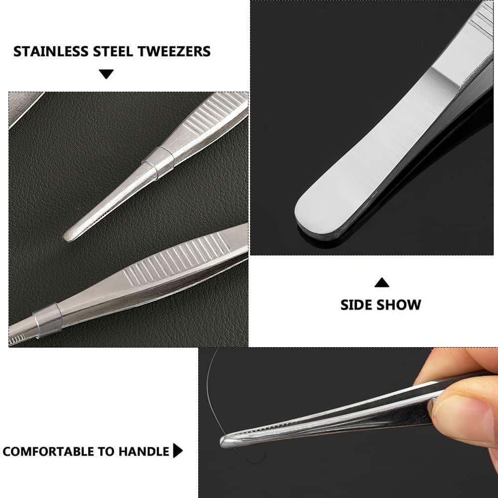 Stainless Steel Tweezers 140mm Multi Purpose Straight Tweezer for