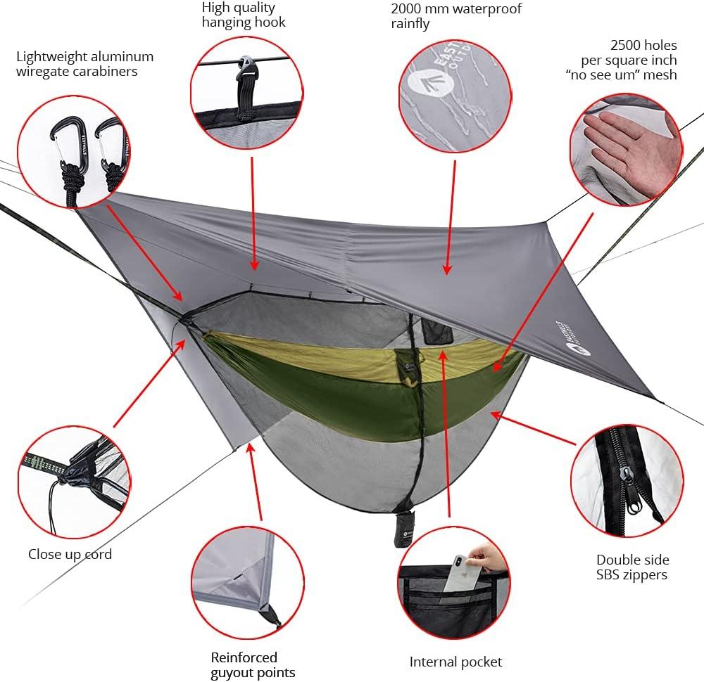 Easthills Outdoors Jungle Explorer Double Camping Hammock with Mosquito