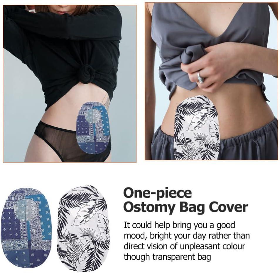 MILISTEN 2Pcs Ostomy Bags Cover Decorative Stoma Colostomy Bag Cover  Colostomy Pouch Protector ( Assorted Color 2 )