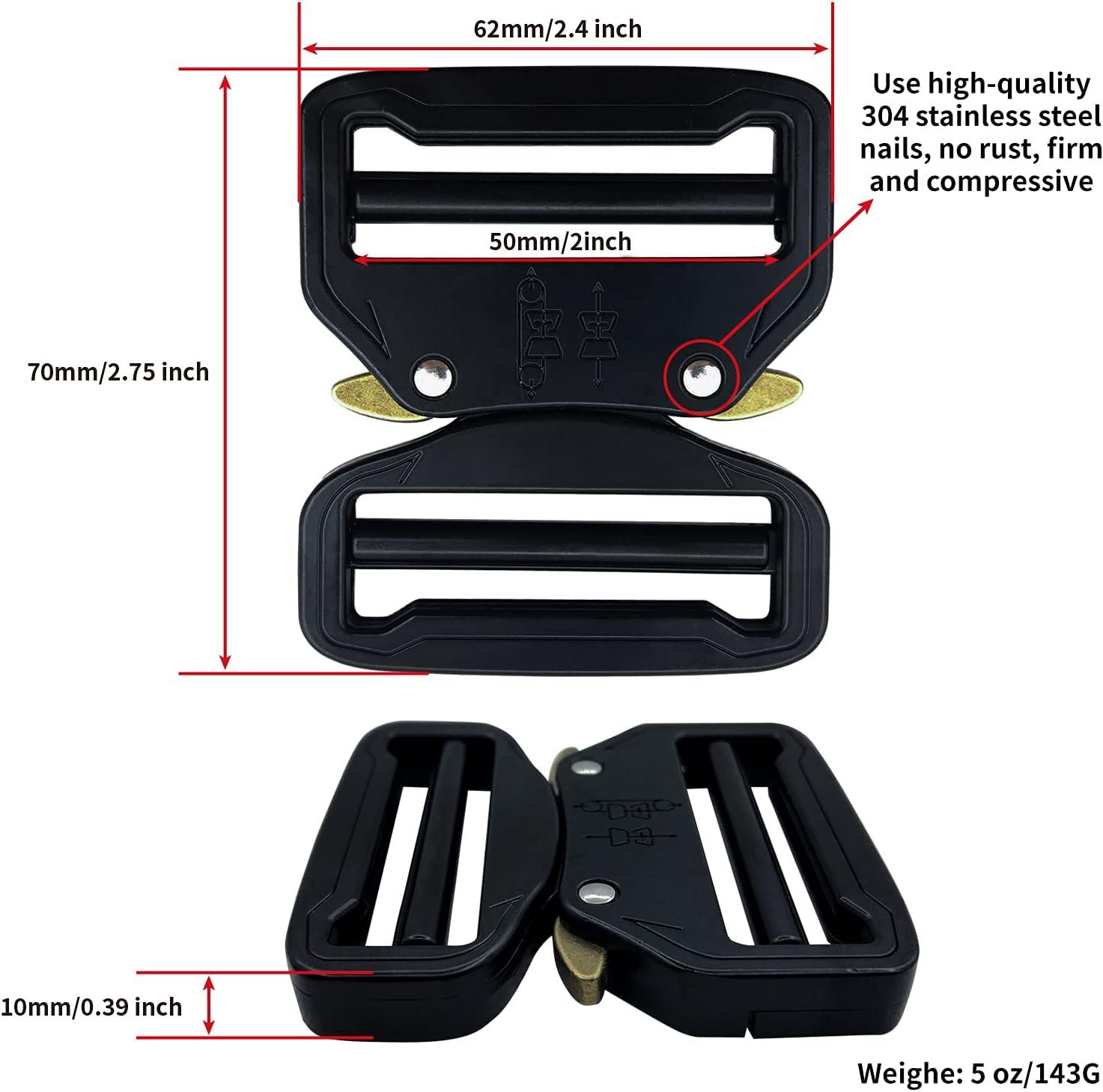 TXZWJZ Metal Buckle Dual Adjustable Tactical Belt Buckle,1inch（25mm） Heavy  Duty Belt Buckle
