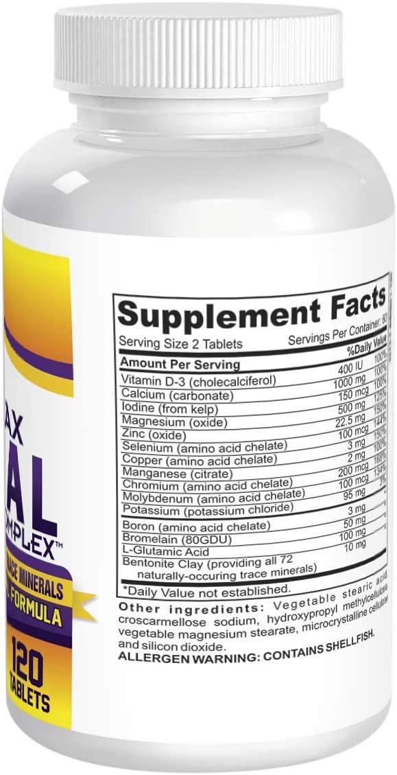 2Month IronFree Multi Mineral Supplement with 72 Trace Minerals