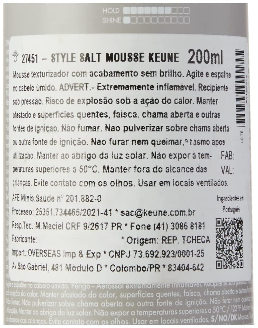 KEUNE Style Salt Mousse 7.0 oz - Ideal for Wavy and Curly Hair | Buy ...