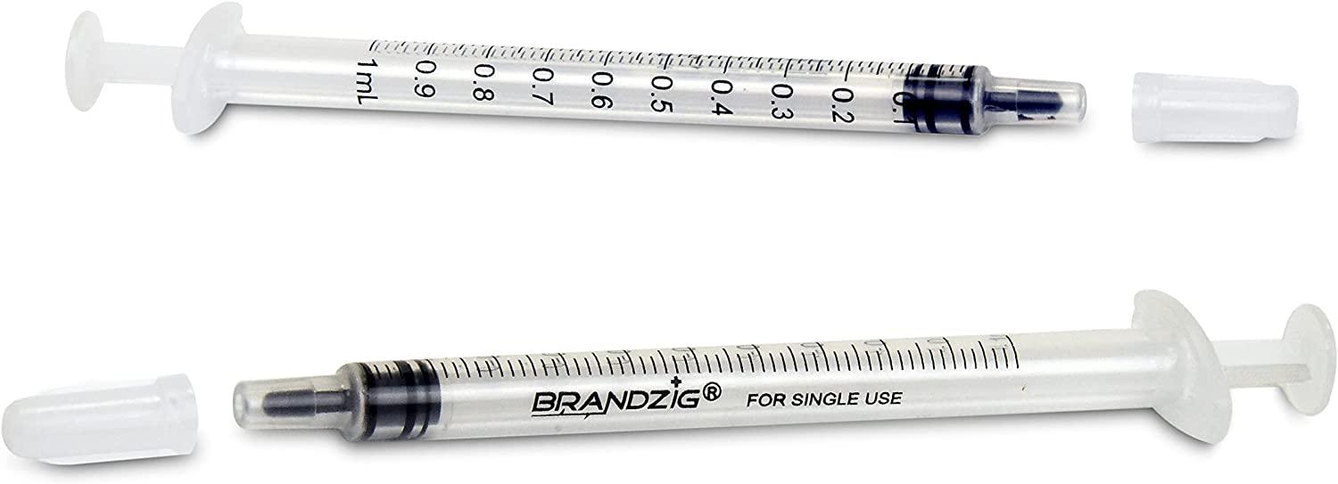 1ml Syringe with Cap (100 Pack) Oral Dispenser for Infants & Pets