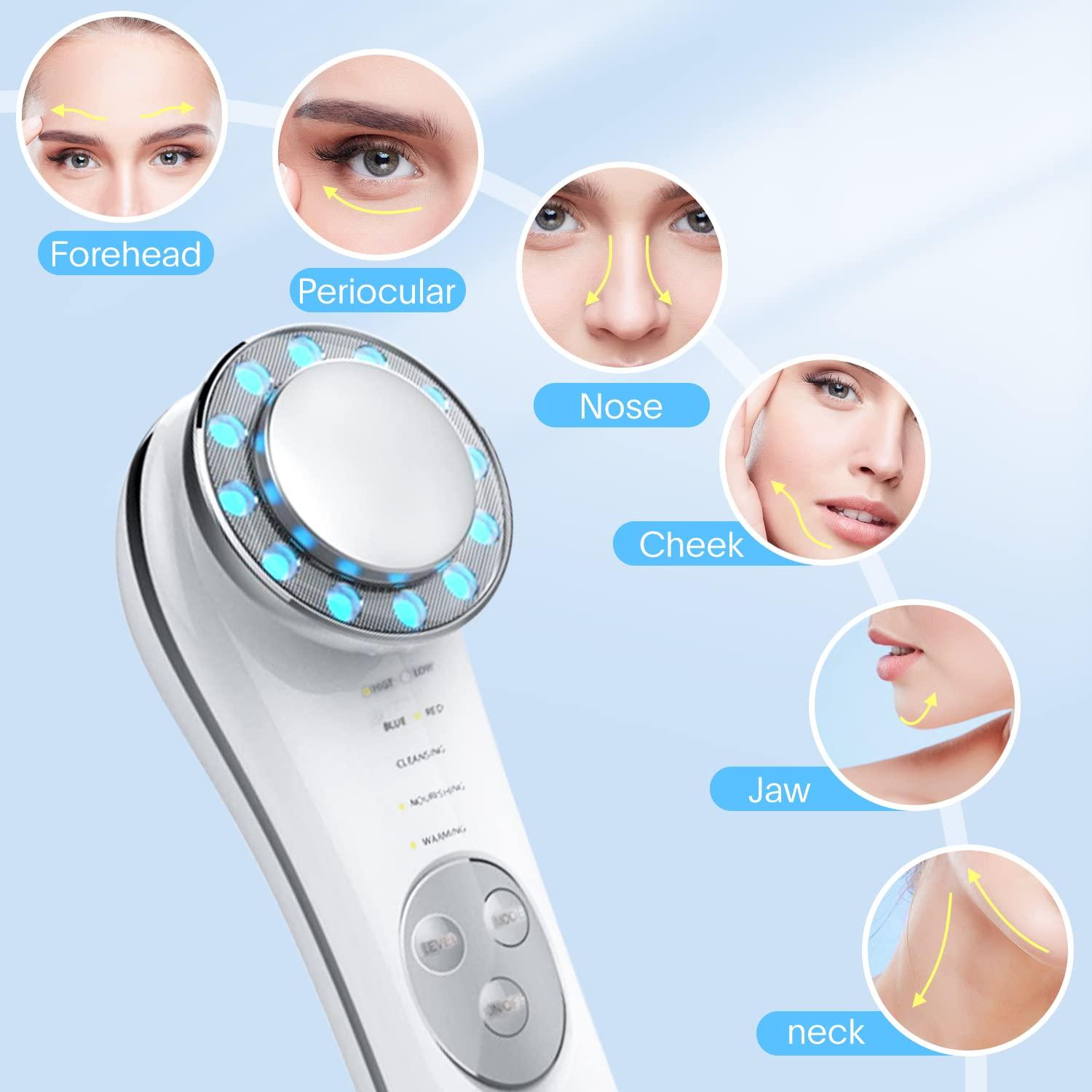 Facial Massager, Skin Care Tools 7 in 1 High Frequency Facial Machine