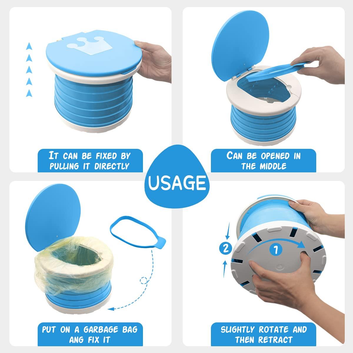 Portable Potty for Kids Toddlers Foldable Travel Potty Training Seat Foldable Toddler Potty Seat