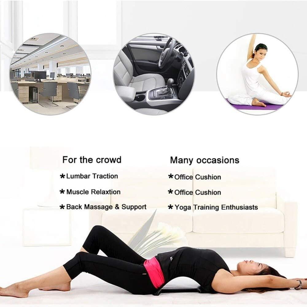 Back Massager Stretcher Waist Lumbar Massager Fitness Lumbar Support Back  Stretcher Relaxation Massage Spine Pain Relief Tool (Purple)