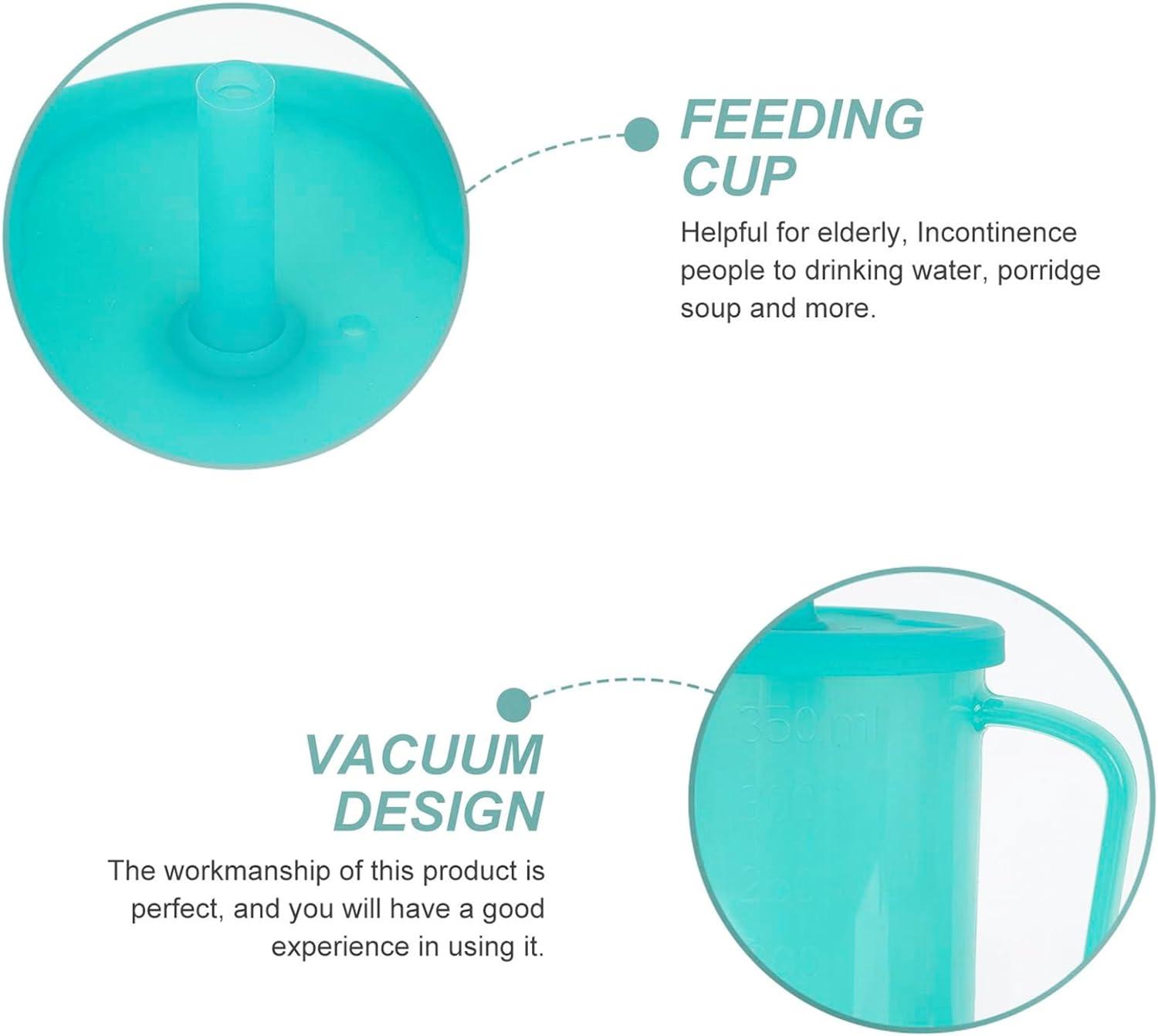 Convalescent Drinking Aids Spill Proof Feeding Cup with Extended Straw