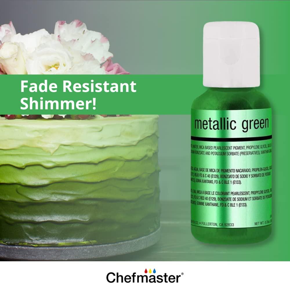 Chefmaster Metallic Airbrush Kit 6 Pack Food Coloring for Vibrant