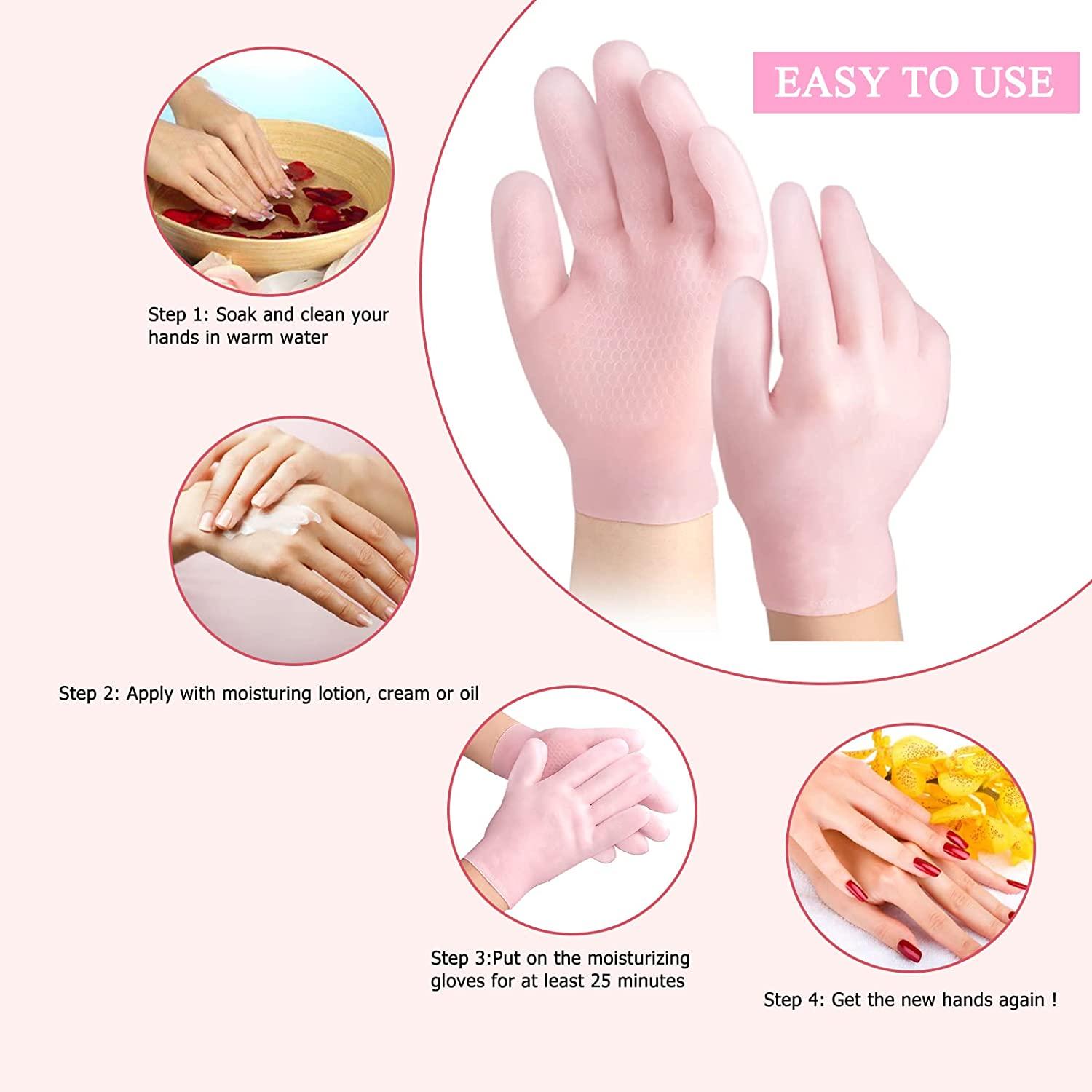 Moisturizing Gloves, Soft Silicone Gloves, Gel Spa Hydrating Gloves
