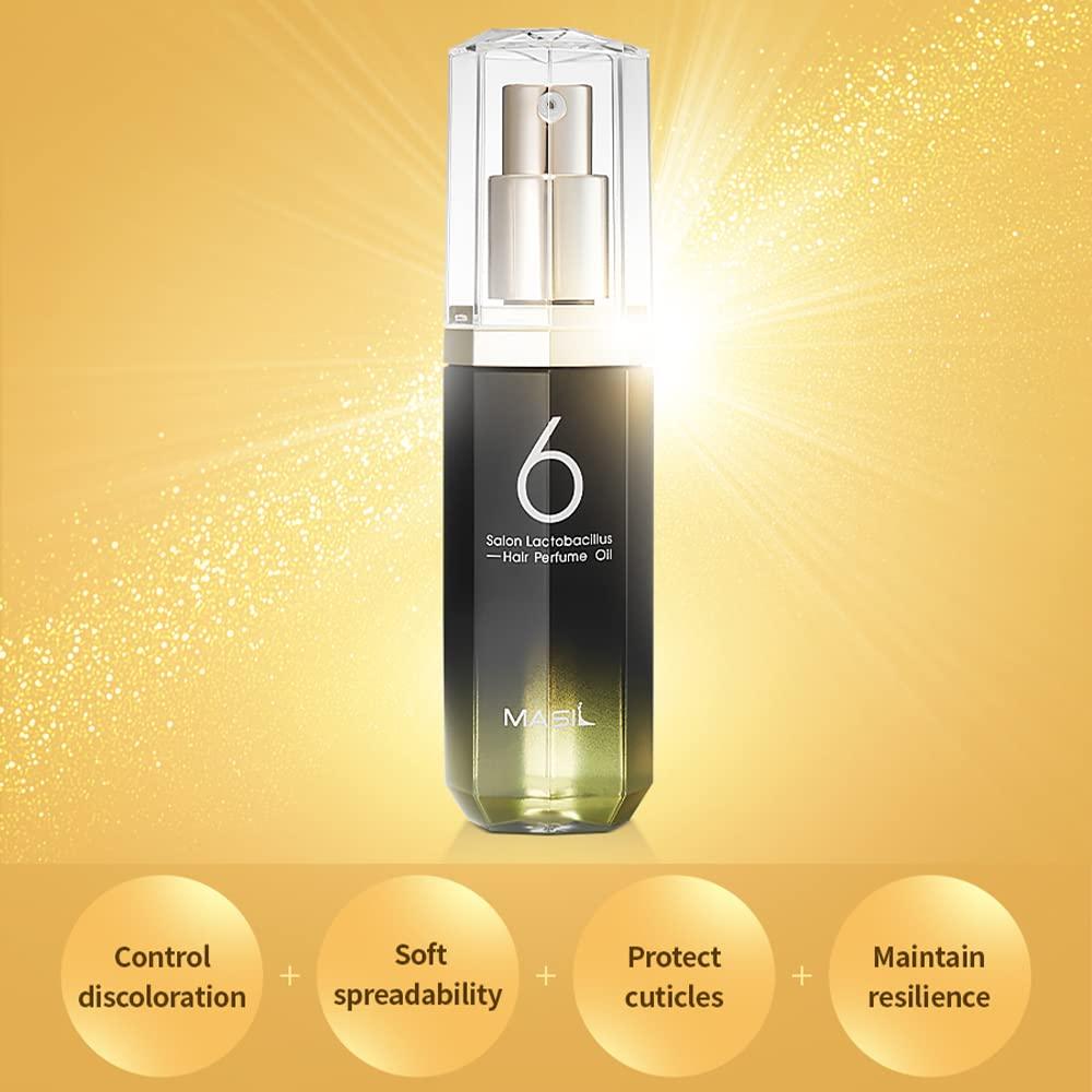 Masil 6 Salon Lactobacillus Hair Perfume Oil Dry Damaged Curly Frizzy ...
