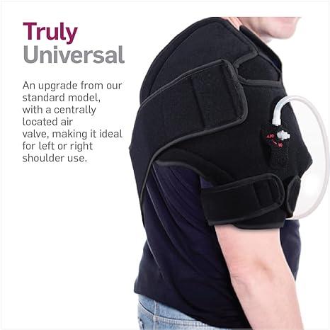 NatraCure Cold or Hot Shoulder Ice Pack Wrap, Compression Shoulder Brace  for Pain Relief - Cool or Heating Pad for Rotator Cuff Injuries, Football