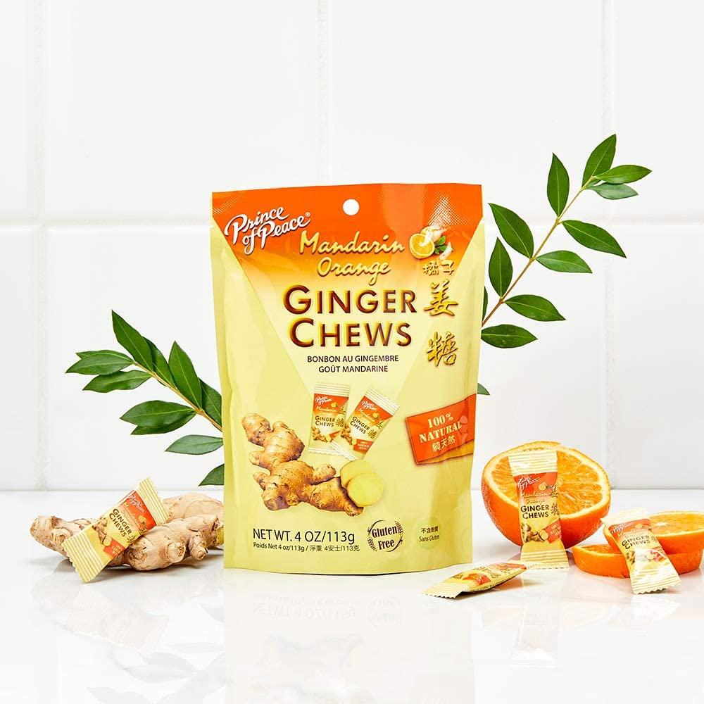 Prince of Peace Ginger Chews with Mandarin Orange, 4 oz. Candied