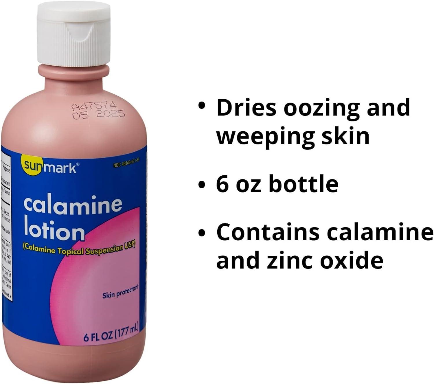 Sunmark Calamine Lotion Itch Relief Dries Oozing and Weeping of