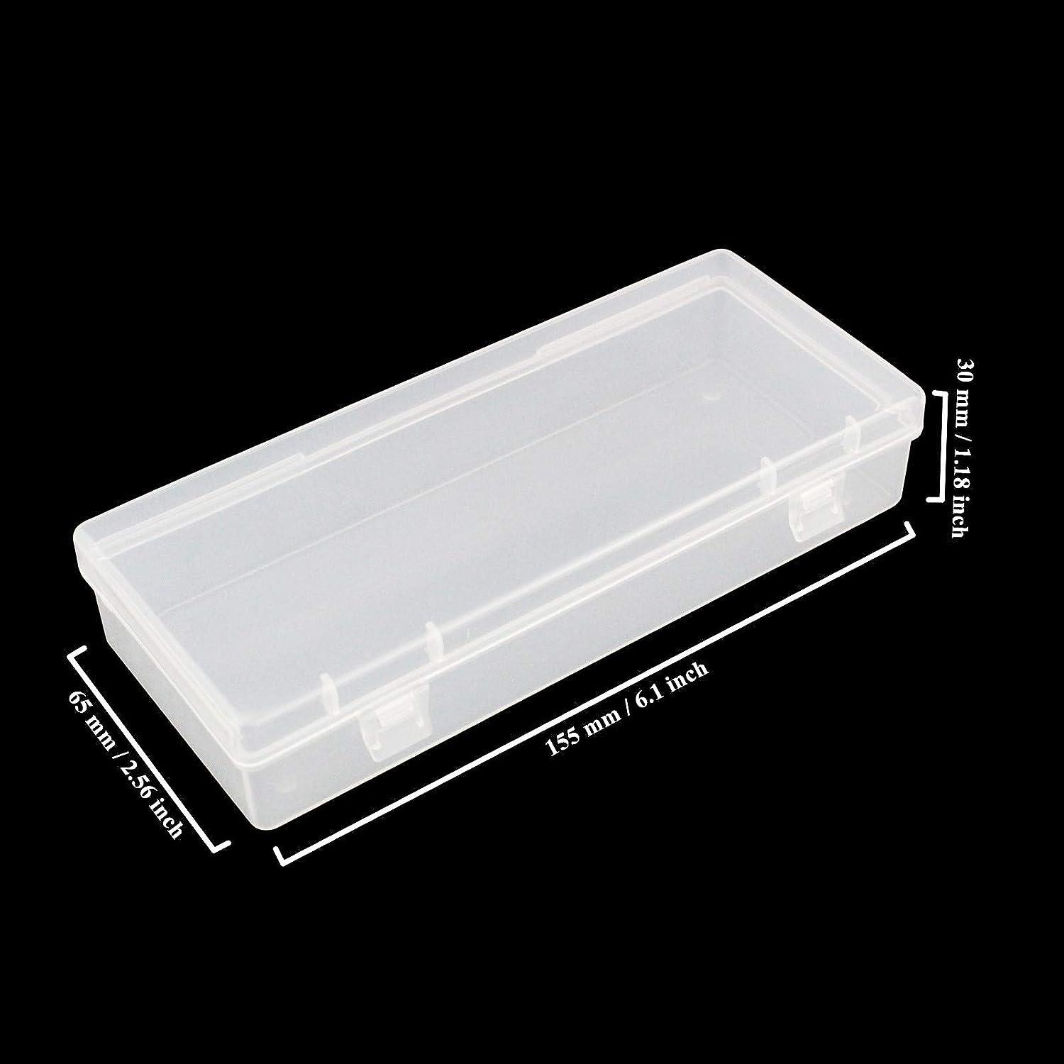 Thintinick 6 Pack Rectangular Clear Plastic Storage Containers Box