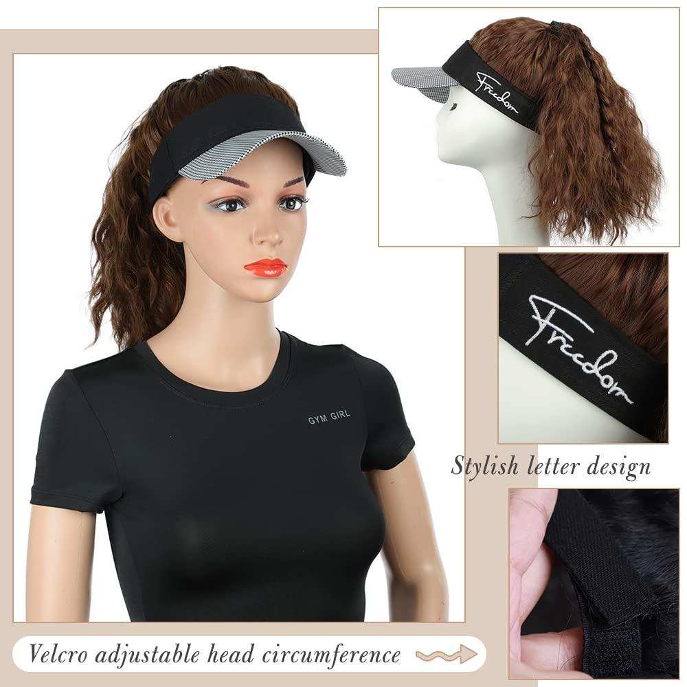 AISI BEAUTY Hat Wig with Ponytail Adjustable Synthetic Baseball