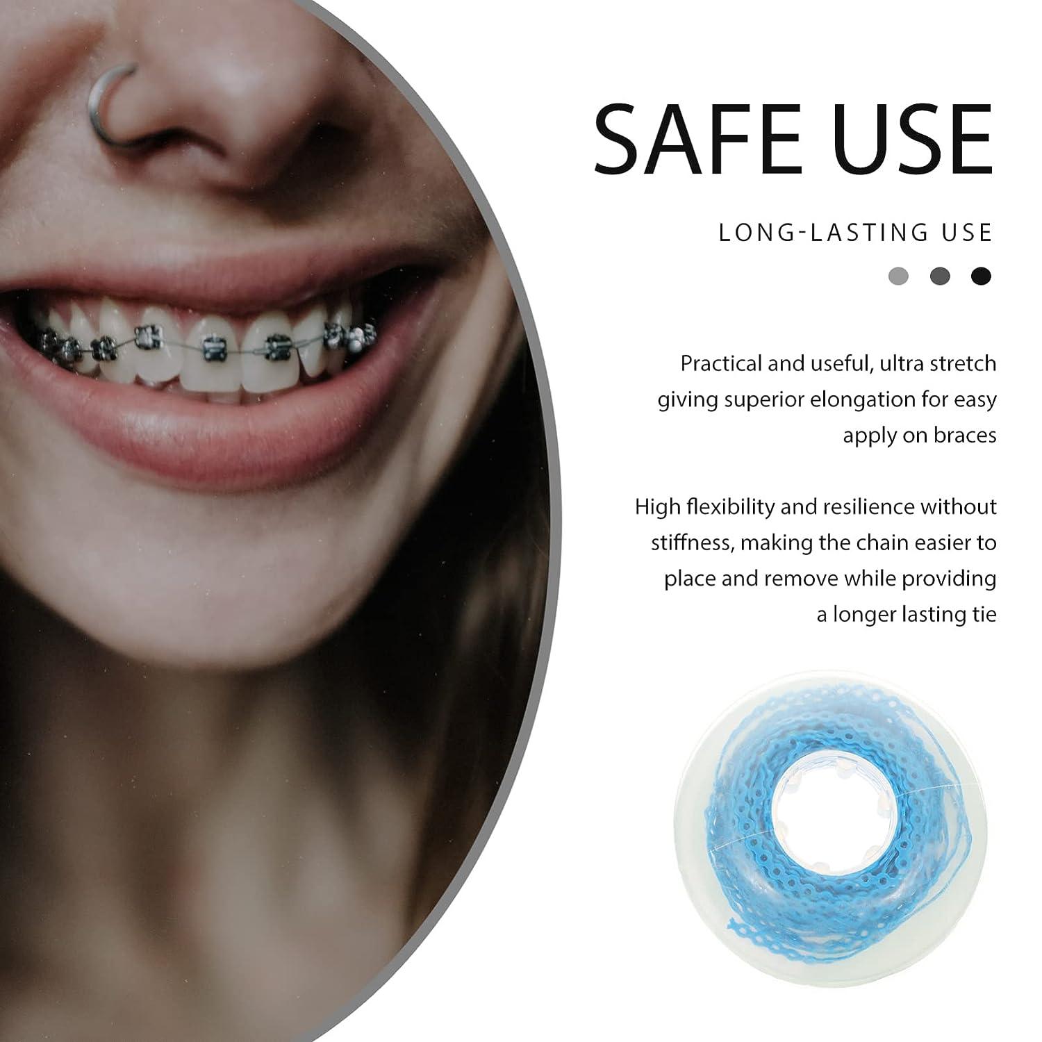 Orthodontic Braces Rubber Bands Power Chains, Elastic Chains, Flex Colored Bands