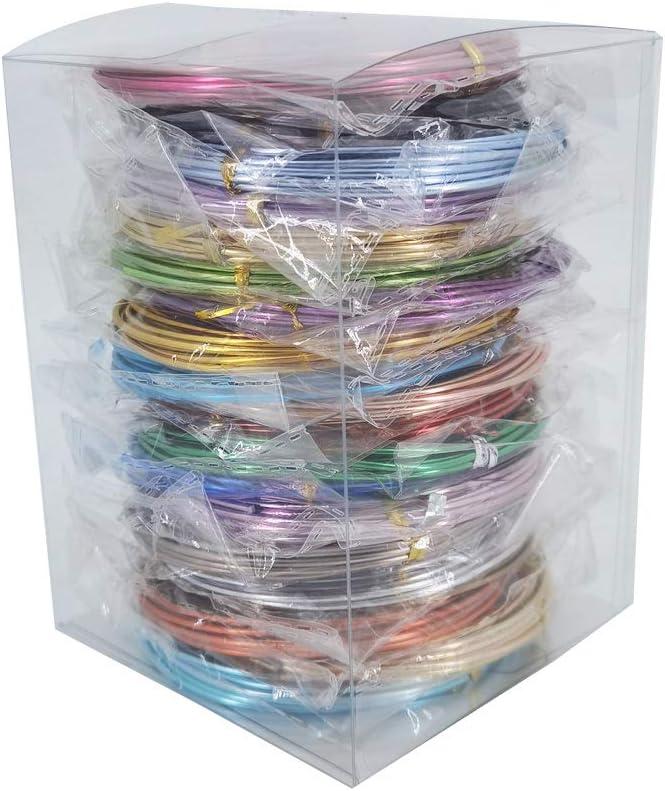 Inspirelle 20 Colors Aluminum Craft Wire Bendable Metal Wire for Jewelry  Craft Making, 3M Each Color (12 Guage (2.0mm))