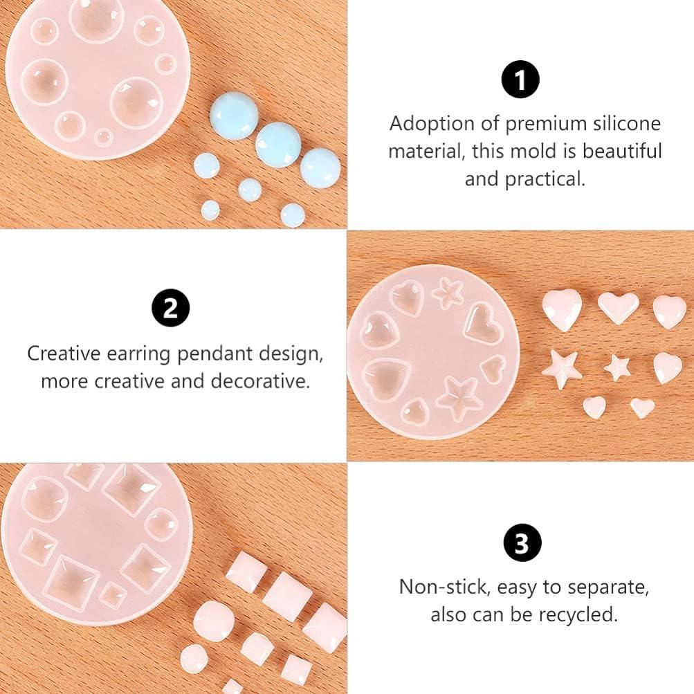 EXCEART Resin Molds Clay Earrings 3pcs Resin Earring Molds Tiny