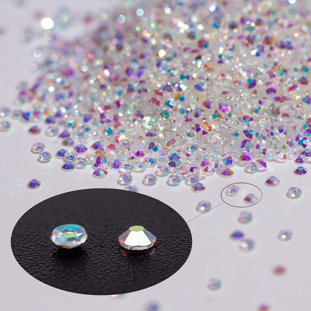 Ultra Mini AB Rhinestones For Nails Crafts, 45g/Bottle Diamond Diy Glass  Sand Rhinestones Beads Nail Crystals Long Lasting ab Shine Nail Gems