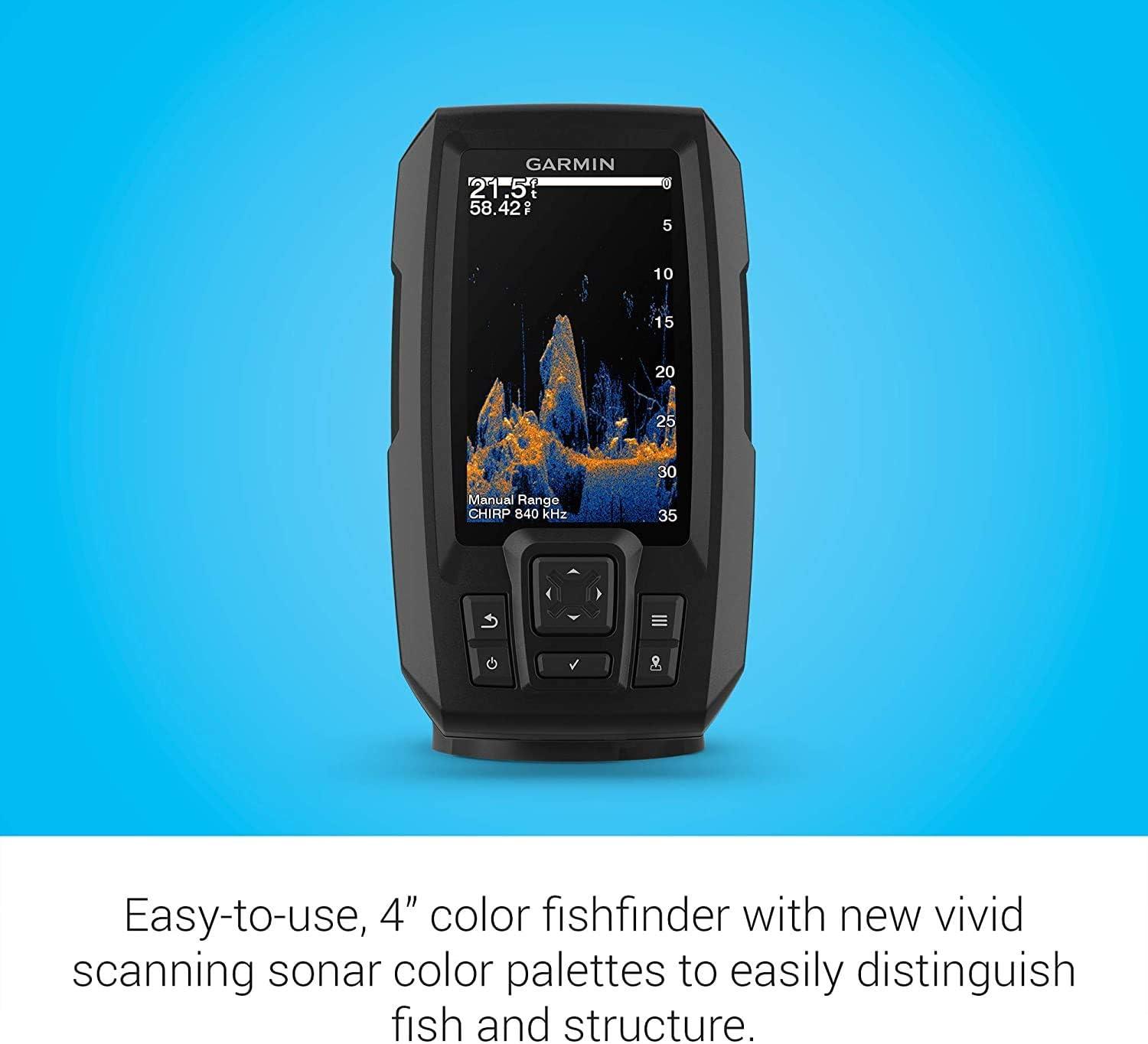 Garmin Striker Vivid 4cv Bundle with Transducer and Protective Cover, 4