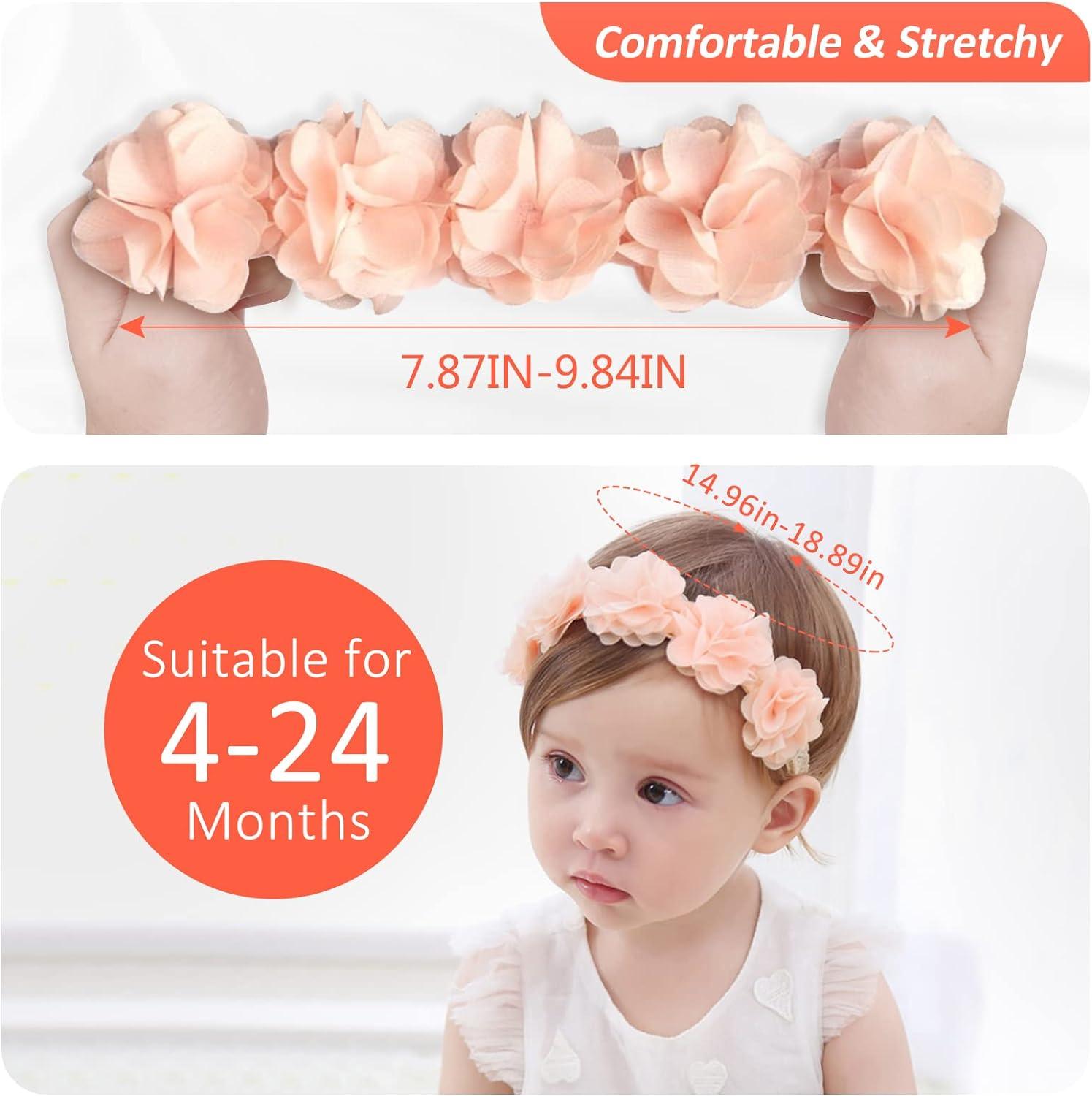 24 Farben Haars chleifen Baby Mädchen Stirnband Weiche dünne Nylon Baumwolle Lei