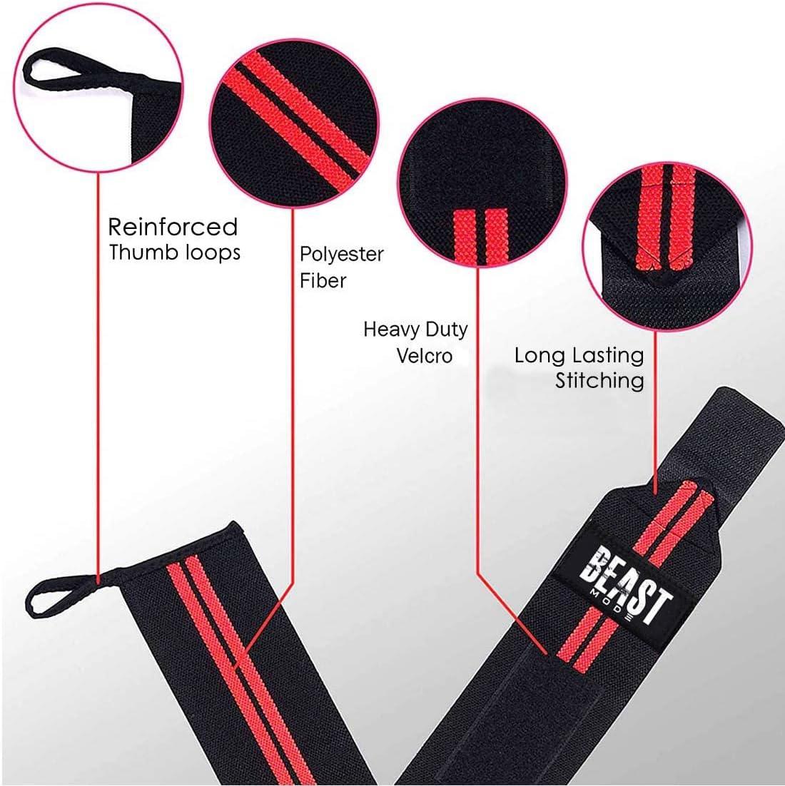 STEIGEN FITNESSSF Wrist Wraps for Weightlifting Men & Women