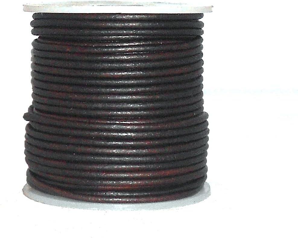 Round Leather Cord 1mm Metallic Grey - 10 Meter Spool For Jewelry Making