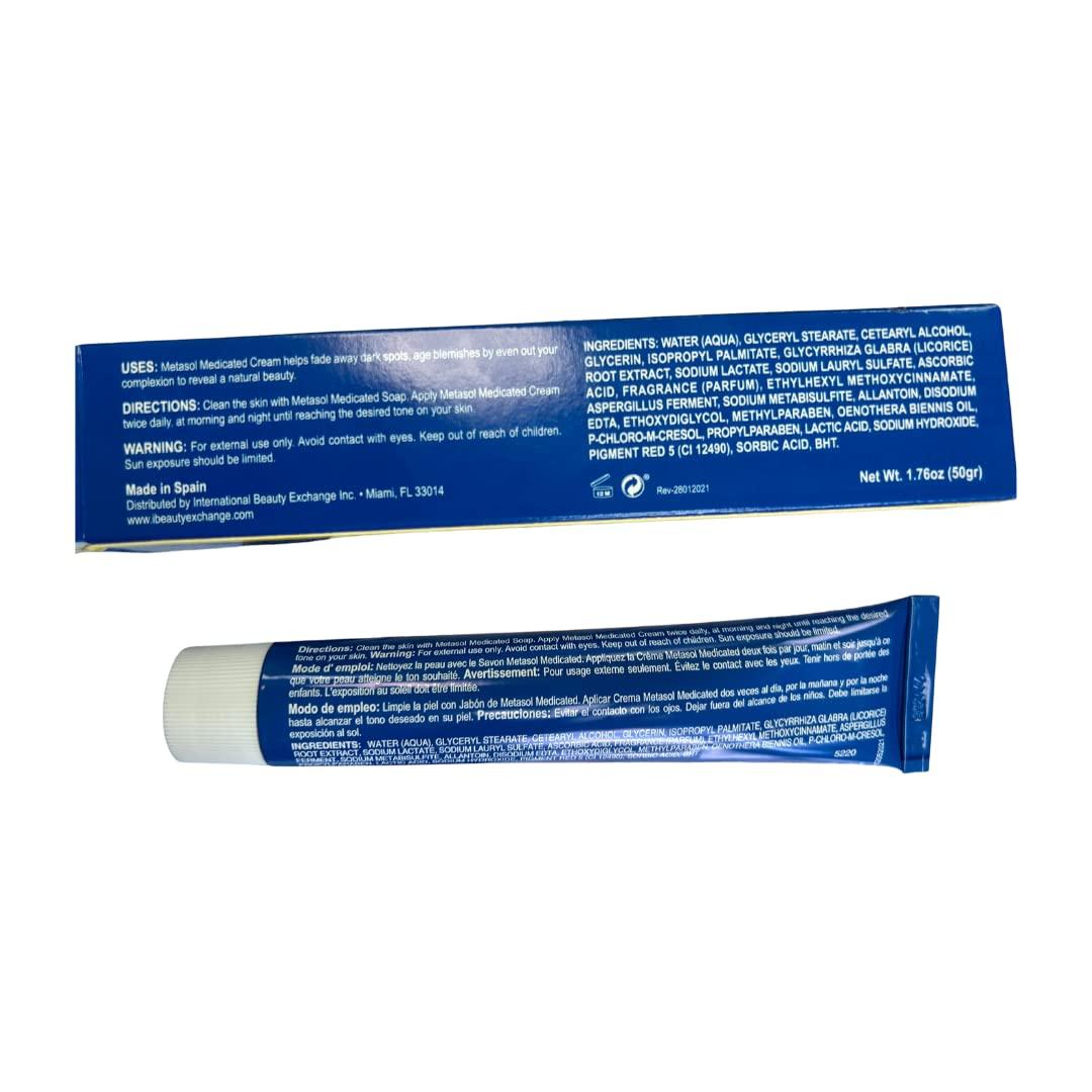Metasol Medicated Skin Lightening Cream 1.76 oz - Fast-Acting ...