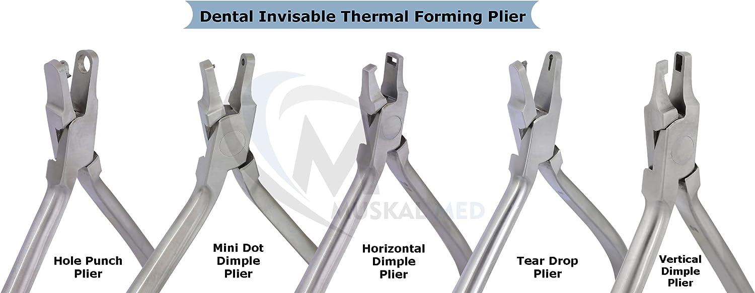 VISION TEK MED Orthodontic Dental Mini Dot Dimple Plier Thermal Forming