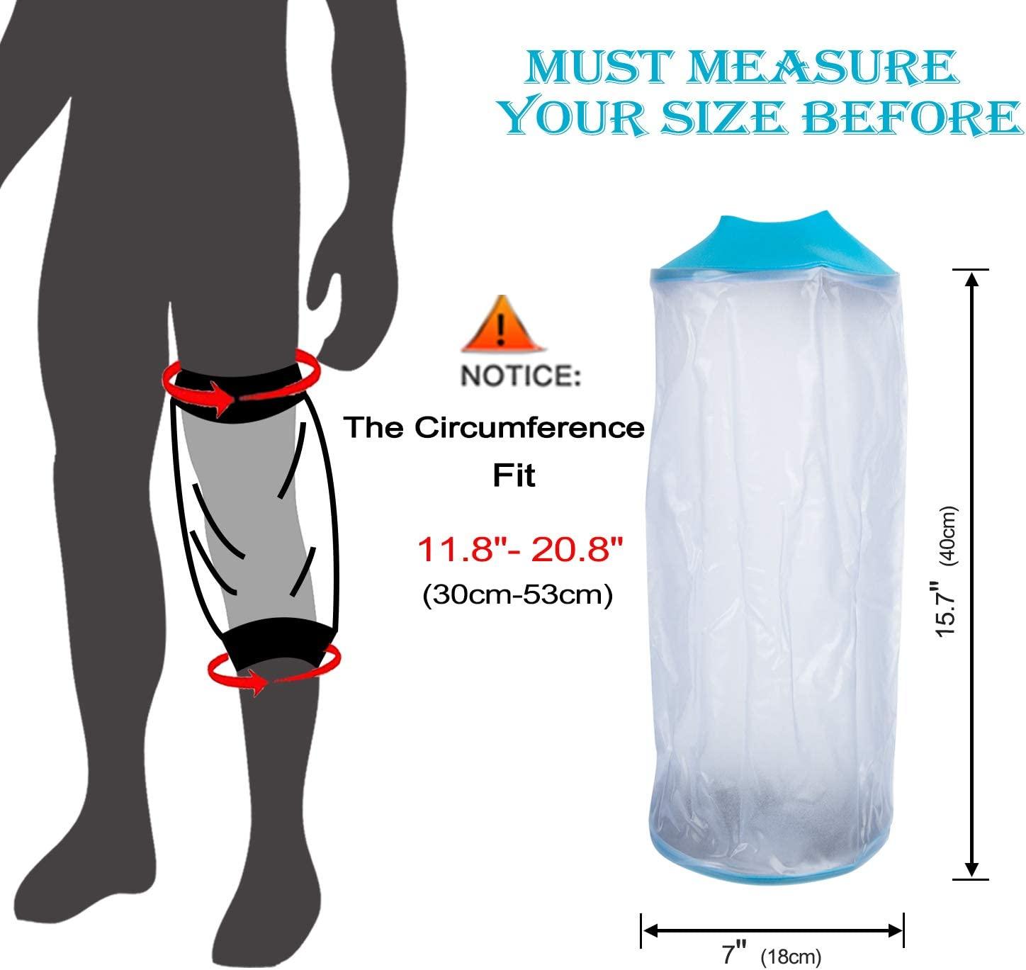 Waterproof Knee Cast Cover for Shower Protection for Knee Surgery