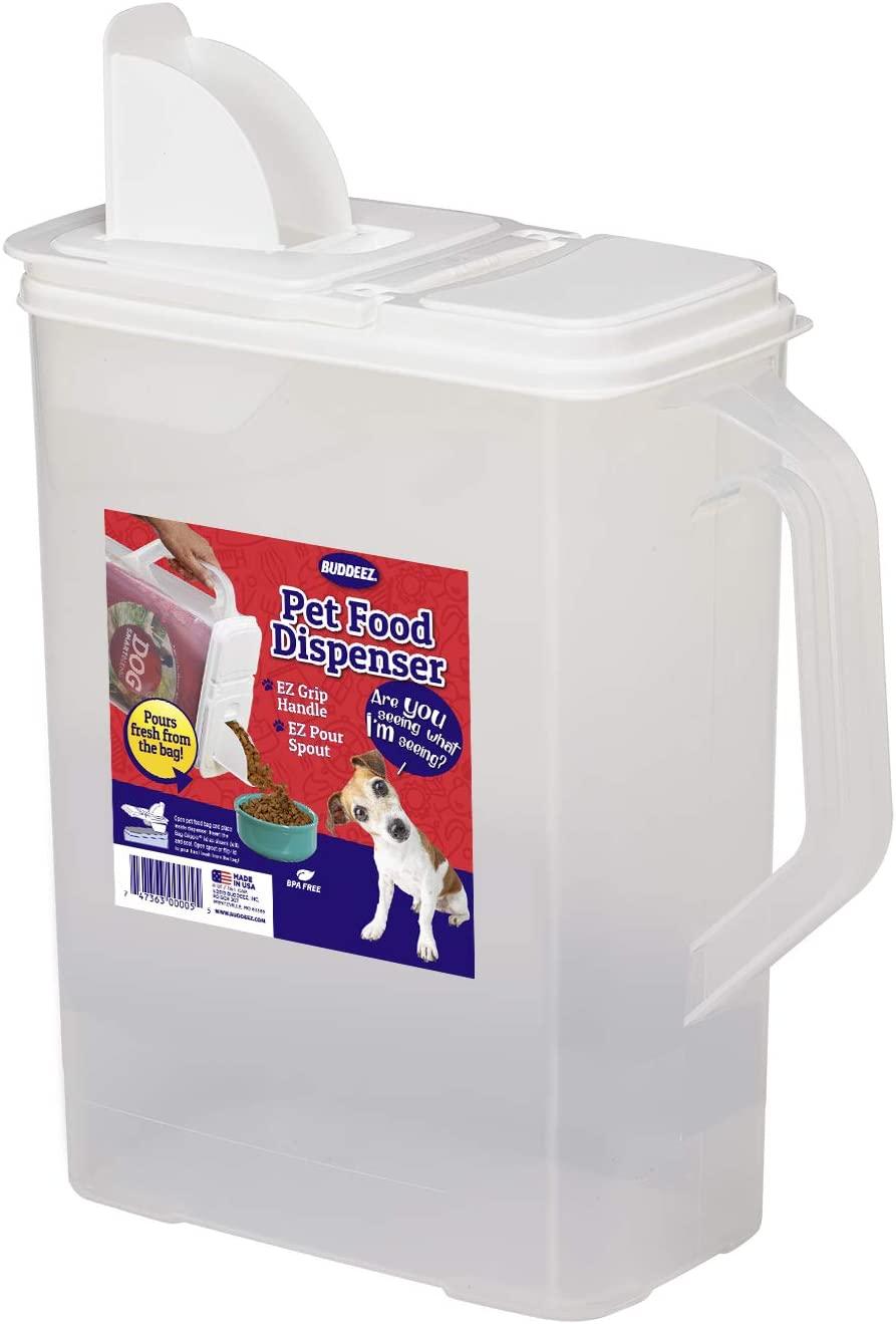 Buddeez 8Qt Pet Food/Bird Seed Storage Container and Dispenser 8 Quart