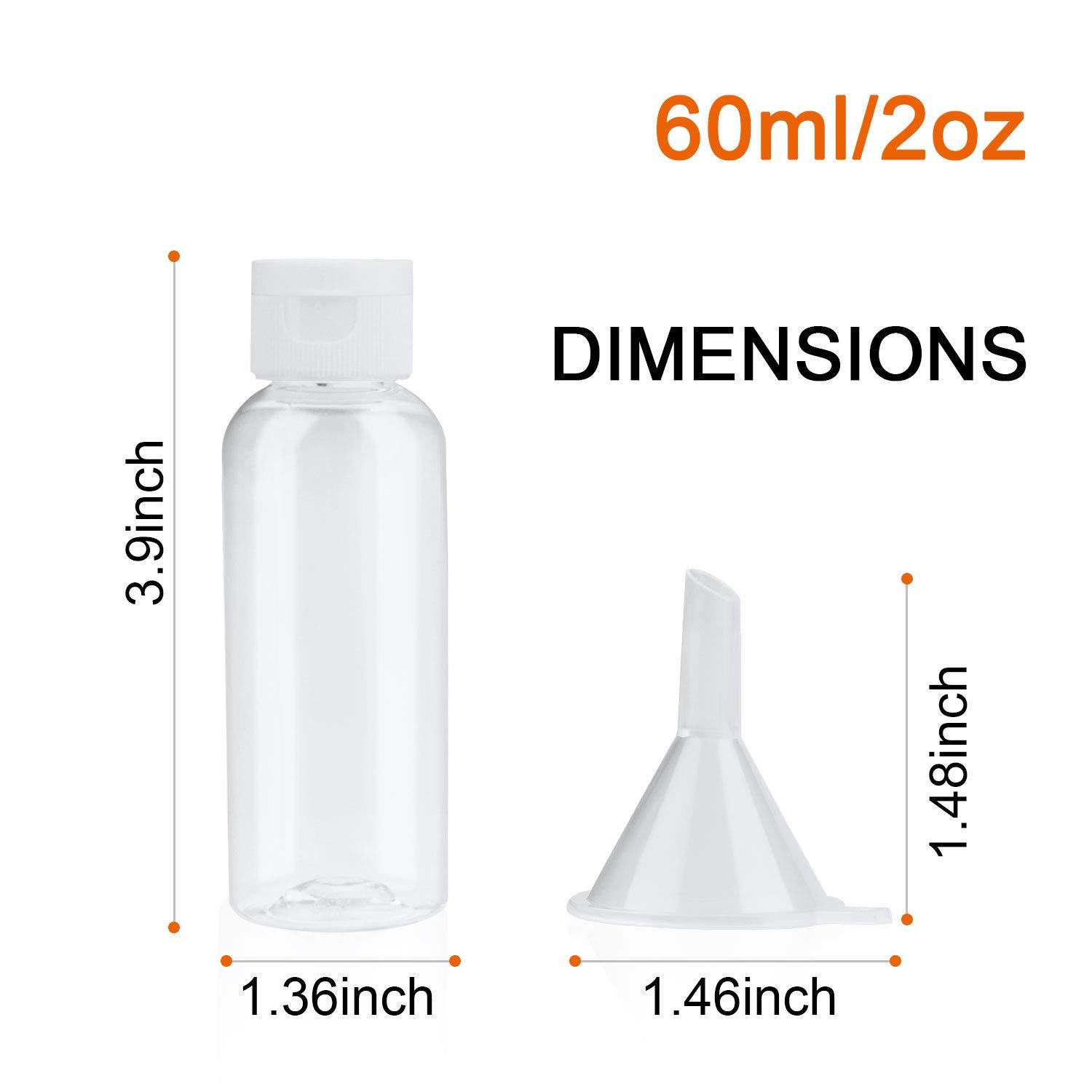 Travel Bottles TSA Approved2 oz Plastic Bottles Small Squeeze Bottles Leak  Proof Silicone Travel Size Containers with Flip Cap (30 Bottles)