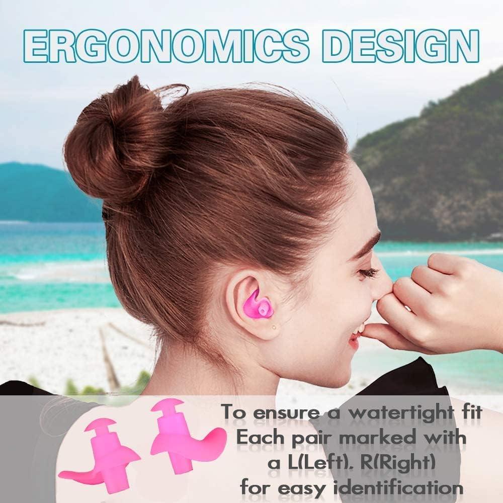 Daluci Swimming Ear Plugs Great Waterproof Ultra Comfy Earplugs Prevent Swimmer's Ear Set of 2