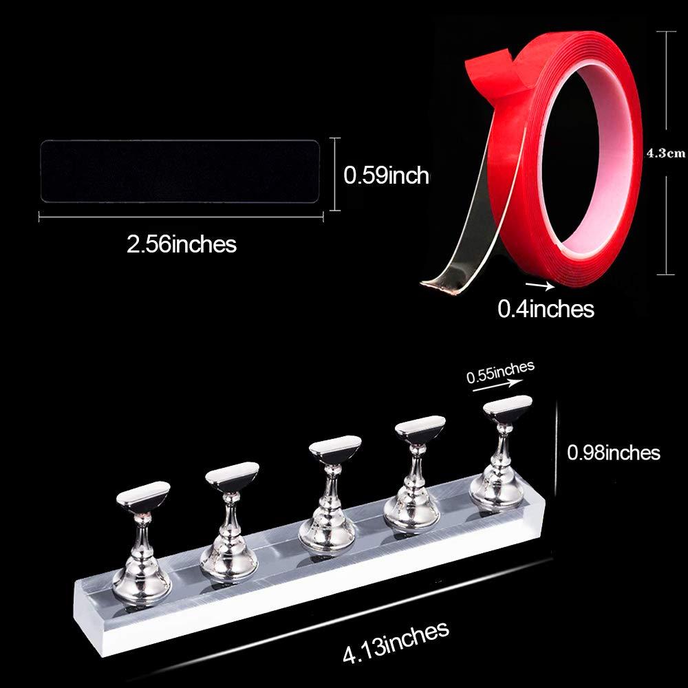 EBANKU Acrylic Nail Display Stand Set 50Pcs Acrylic Nails Holder Stand