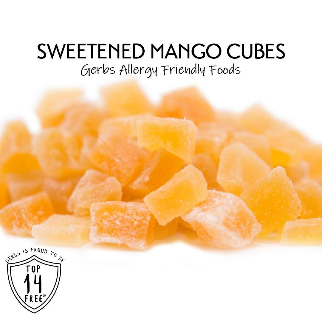 GERBS Dried Mango Cubes 2 LBS. Sweet Freshly Dehydrated Resealable