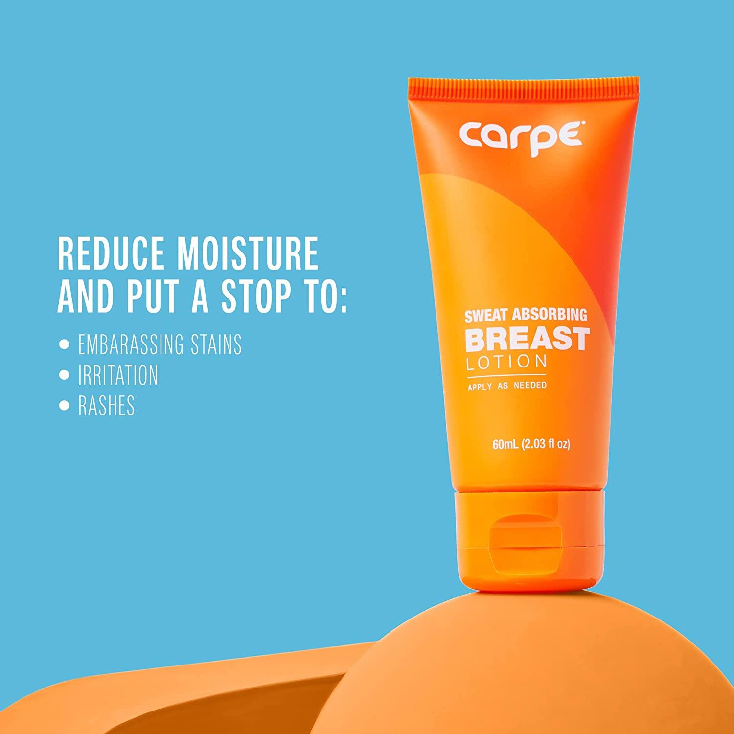 Carpe NoSweat Breast Helps Keep Your Breasts and Skin Folds Dry