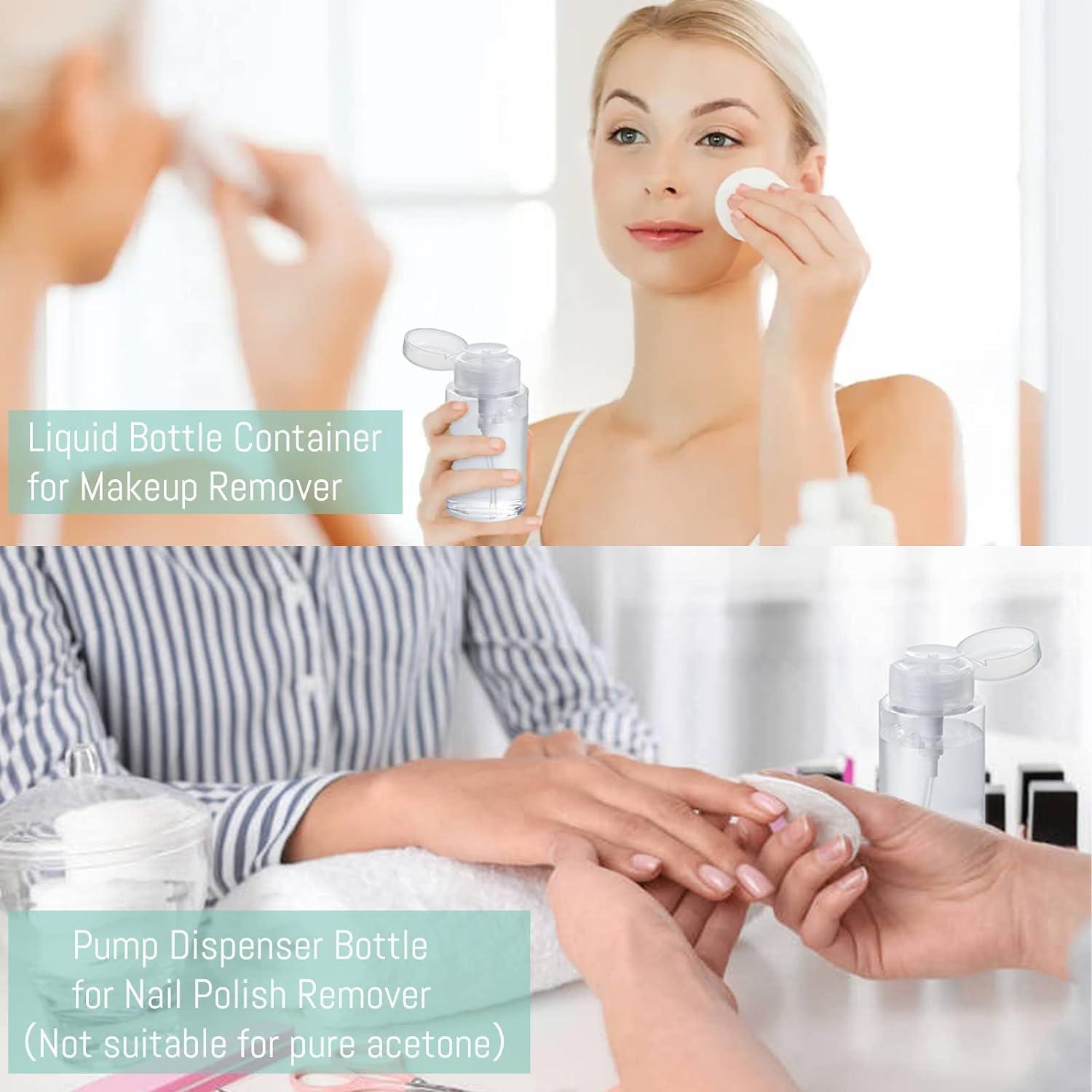 3Pcs 200Ml Nagellak Remover Flessen Push Down Pomp Dispenser Lege