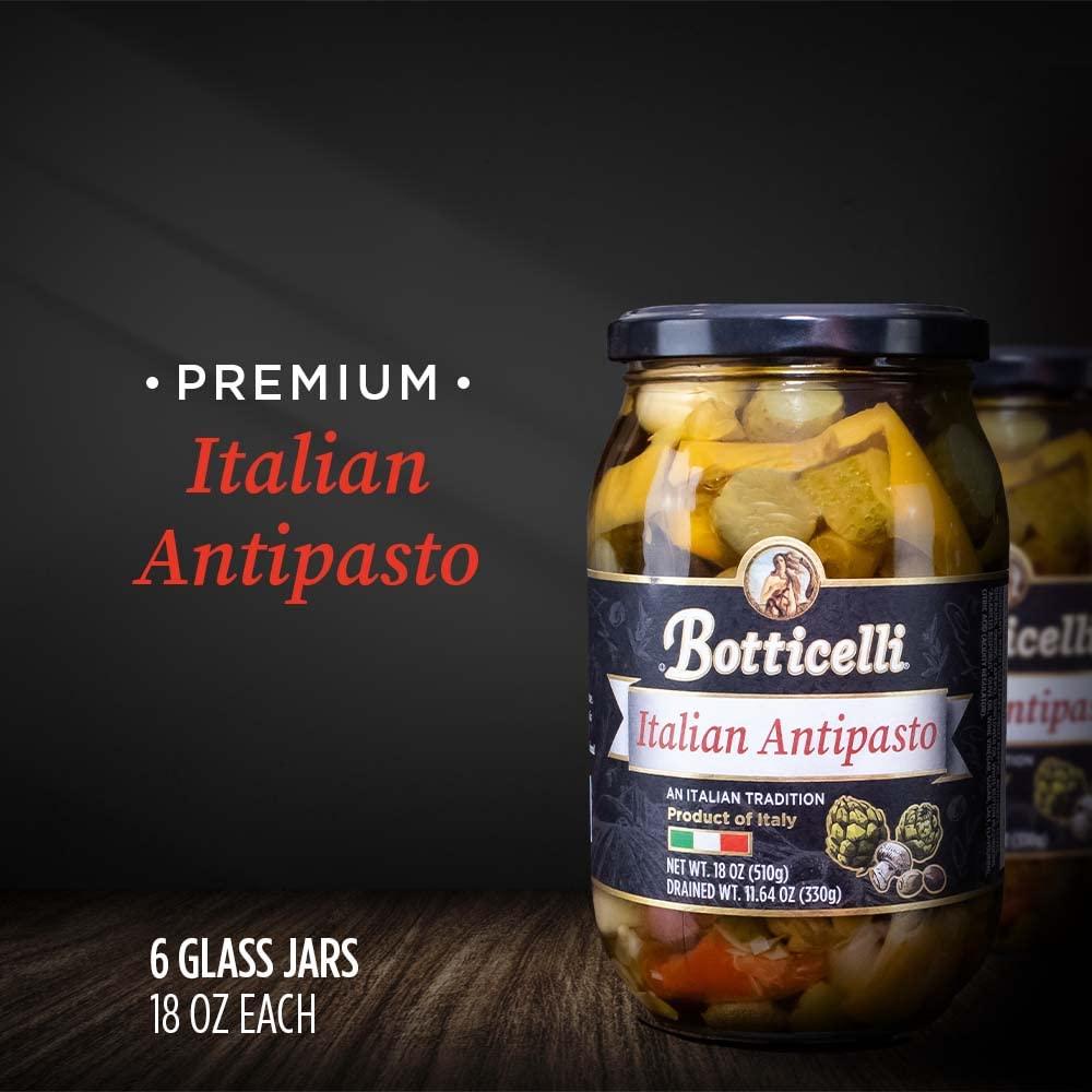 Botticelli Premium Italian Antipasto Jar Pack of 6 Artichoke