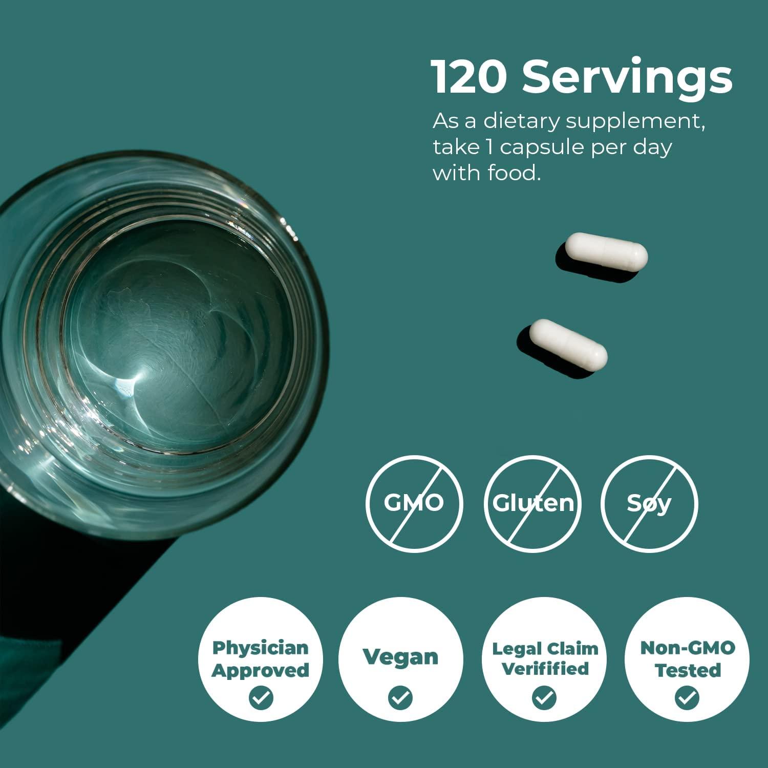 Jigsaw Health MagPure Glycinate 120 Capsules Premium Magnesium Supplement for Relaxation