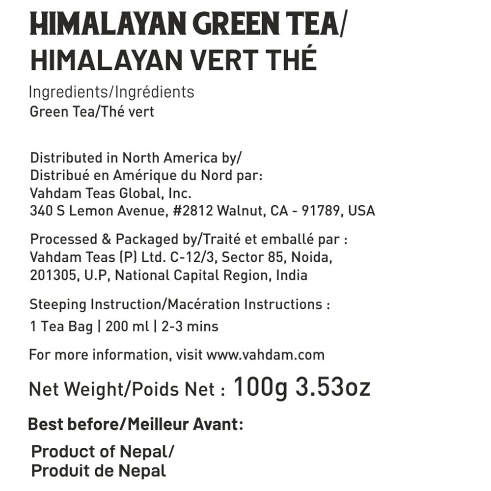 VAHDAM, Foglie Di Tè Verde Da Himalayan, 100g (50 tazze), Il Thè Verde  Disintossicante Per perdere peso, Ricco di antiossidanti, the in foglie